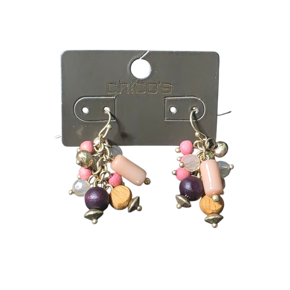 Chico's Vibrant Beaded Cluster Earrings